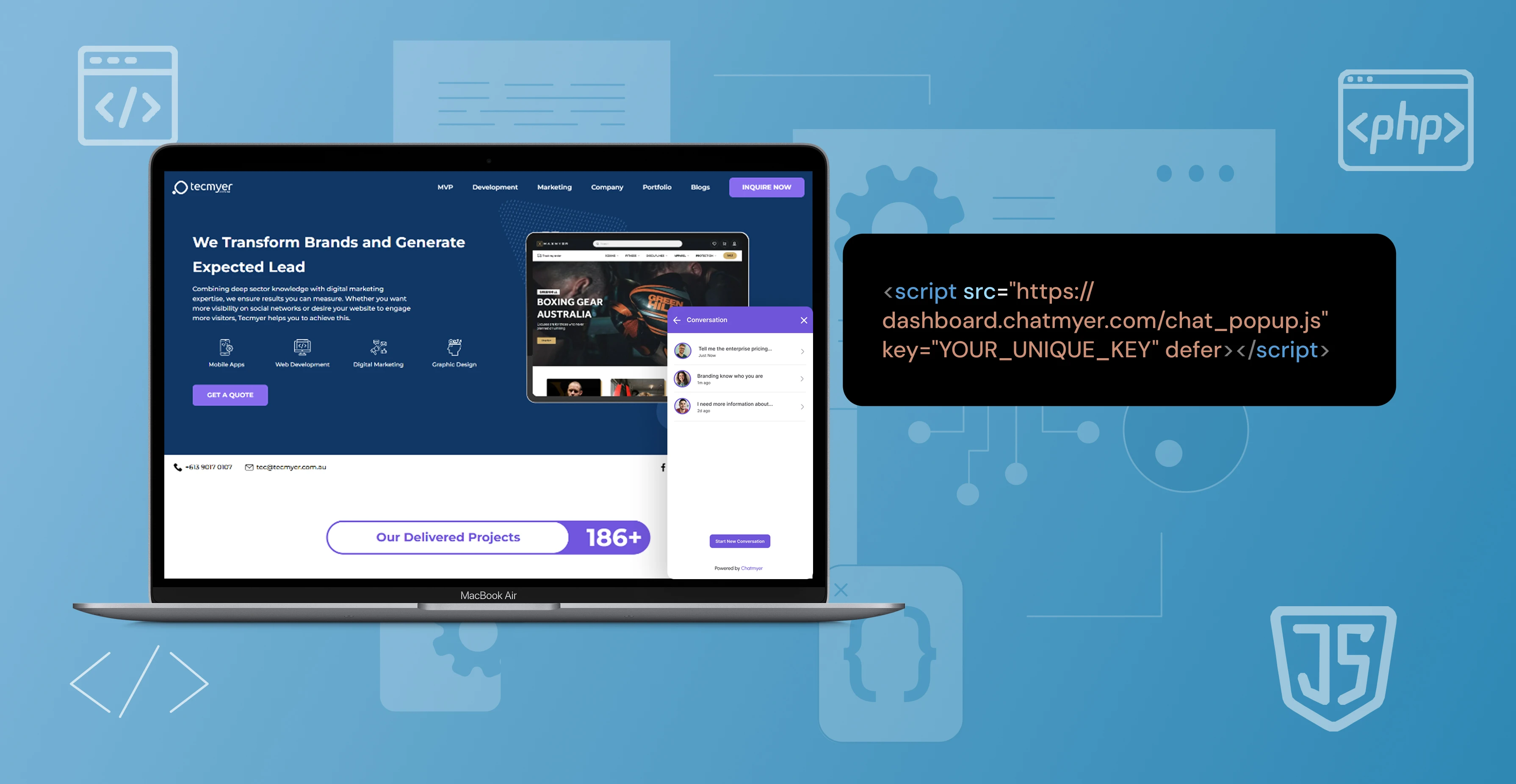 How to Add Chatmyer to a Custom Website